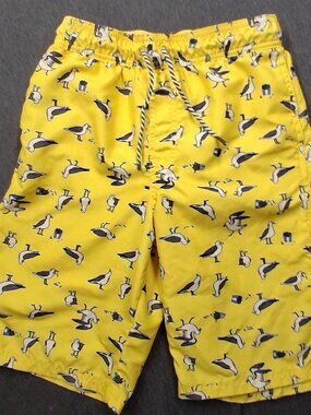 Cat and Jack boys swim trunks size 16 yellow and black Good condition